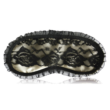 Antifaz Ciego con encaje Luxury | Dorado cuero sadomasoquismo bonda...