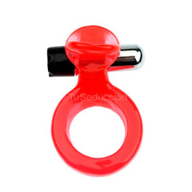 Anillo Peneano Vibracion Lengua Roja Mini Vibe sexshop Un anillo vi...