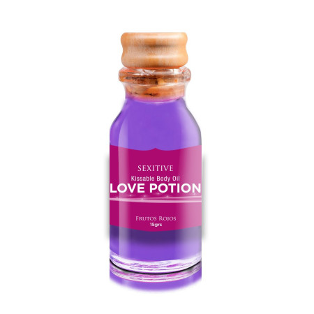 Mini Aceite Comestible Love Potion Frutos Rojos 15gr gel masaje int...