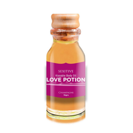Mini Aceite Comestible Love Potion Champagne y Frambuesa 15gr gel m...
