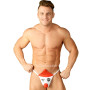 Tanga less Masculina Payaso Blanco Pasionel disfraz erotico lenceri...