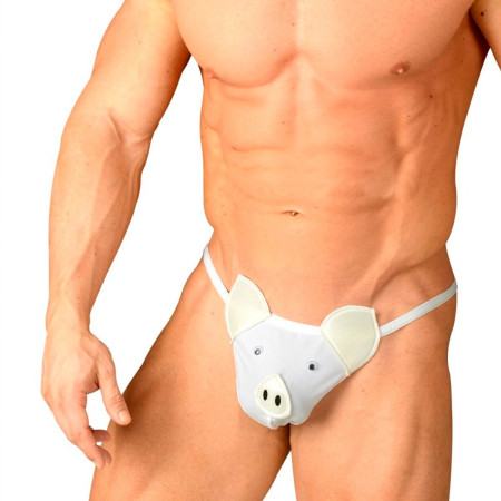 Tanga Less Masculina Chanchito Blanca Pasionel sexshop ¡El chanchit...