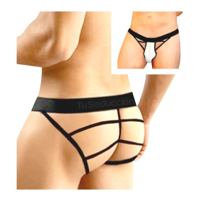 Suspensor Masculino Blanco de Red Trasera Pasionel