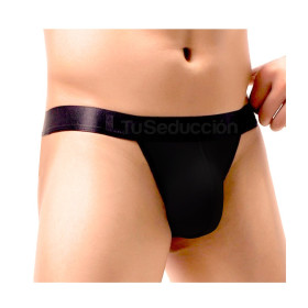 Tanga Suspensorio Trasero Triangular Negra Pasionel