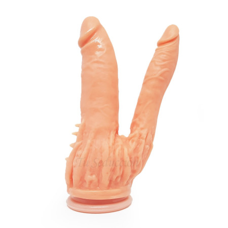 Consolador Doble Suck Gourmet con Ventosa sexshop El consolador dob...