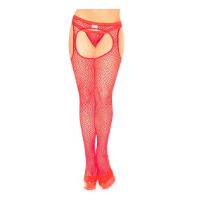 Medias y Portaligas de Red Rojo Pasionel