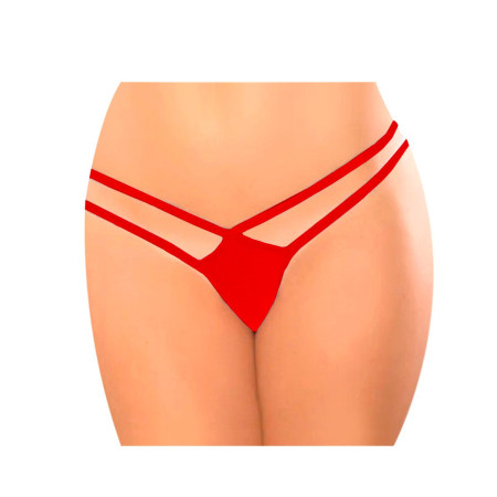 Micro Tanga Opaca 2 Tiras Roja Pasionel