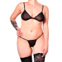 Conjunto de Tul Semi Transparente Regulable XL Negro Malena