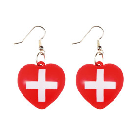 Aritos de Enfermera Corazón Rojo