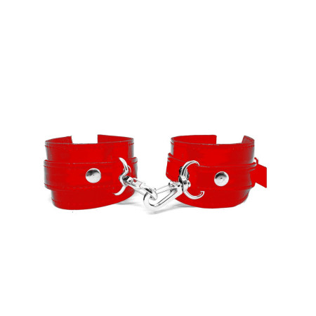 Esposas Chicas Rojas con Mosquetón Charol BDSM