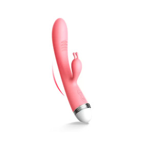Vibrador Conejo Estimulador Clítoris y Punto G USB Rosa