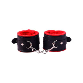 Esposas con Peluche y Mosquetón Rojas