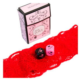 Love Kit 02 Lazo de Ojos Rojo + Dados de Juegos Sexitive