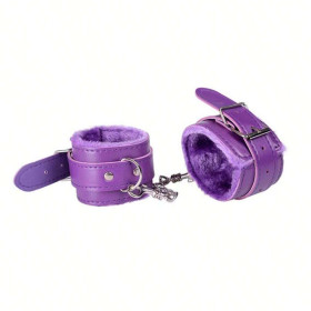 Esposas con Peluche Cadena y Mosquetón Violeta