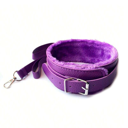 Collar con Peluche y Correa Sado BDSM Violeta