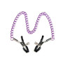 Pinzas para Pezones con Cadena Violeta
