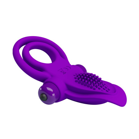 Anillo Peneano Vibrador con Estimulador de Clitoris Pretty Love