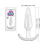 Plug Anal de SIlicona Transparente Smooth 10 x 3 cm
