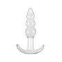 Plug Anal de SIlicona Transparente Ripple 9,5 x 2,8 cm