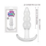Plug Anal de SIlicona Transparente Ripple 9,5 x 2,8 cm