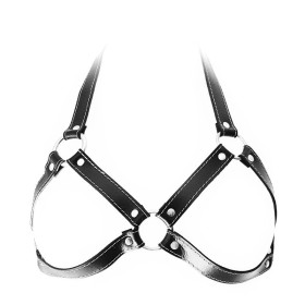 Corpiño de Cuero Real Abierto y Metal cuero sadomasoquismo bondage ...